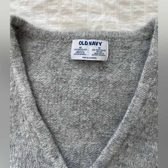 Old Navy Cozy Cardigan Sweater, light grey heather - Picture 2 of 4